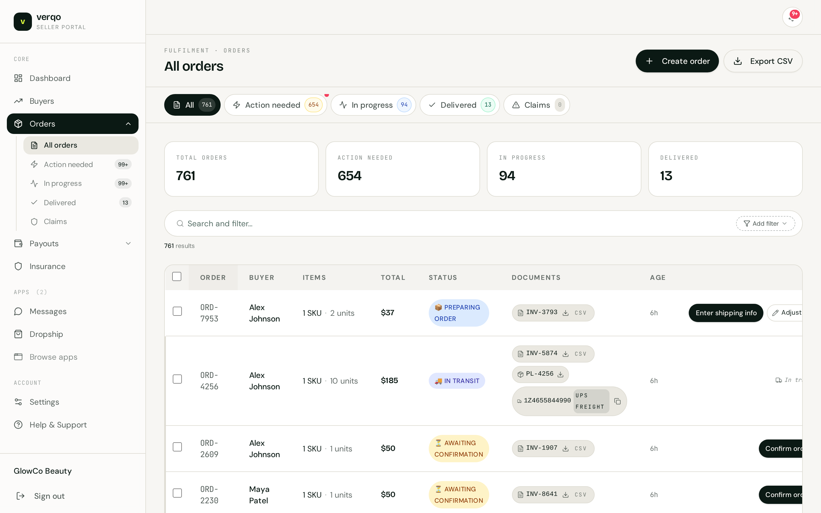 Every buyer PO parsed in seconds.
